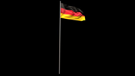 Germany-national-flag-waving-on-flagpole