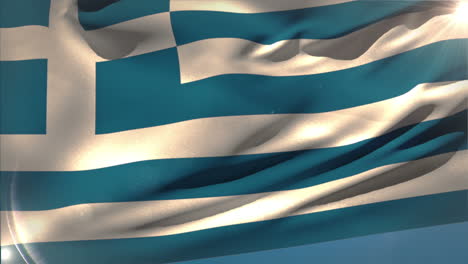 Large-greece-national-flag-waving-