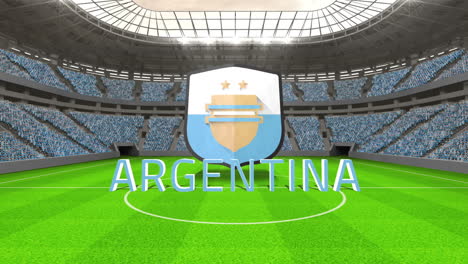 Argentinien-WM-Nachricht-Mit-Abzeichen-Und-Text