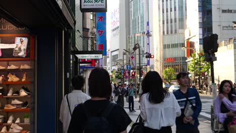 POV-Spaziergang-Durch-Die-Straßen-Von-Shinjuku-Während-Der-Goldenen-Stunde