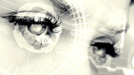 Ojos-Escaneando-Una-Interfaz-Futurista