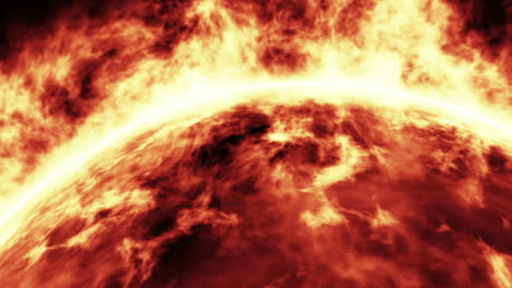 Earth-revolving-under-fire-ball-sun