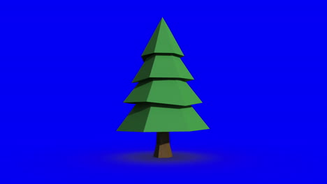 Fir-tree-revolving-against-copy-space-background