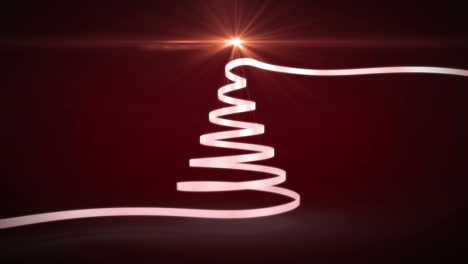 Ribbon-swirling-to-form-christmas-tree-shape