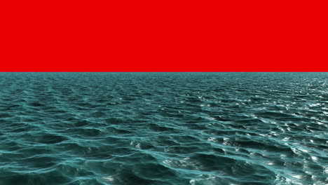 Digitally-generated-blue-ocean-moving