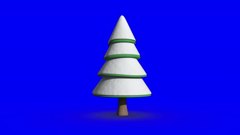 Fir-tree-revolving-against-copy-space-background