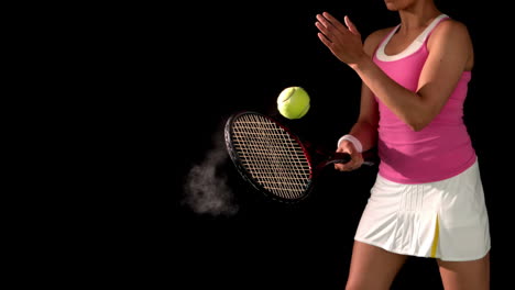 Tennis-player-hitting-the-ball