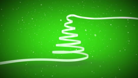 Ribbon-swirling-to-form-christmas-tree-shape