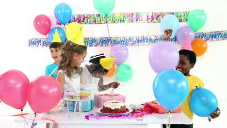 Cute-children-celebrating-a-birthday-together