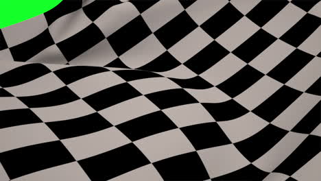 Checkered-flag-blowing-on-green-screen