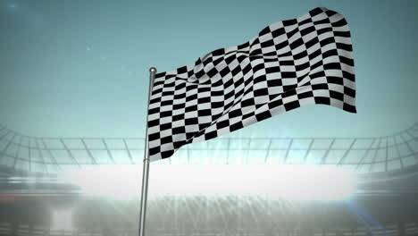 Checkered-flag-in-flashing-arena