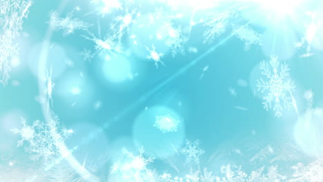 Copos-De-Nieve-Sin-Costuras-Cayendo-Sobre-Azul