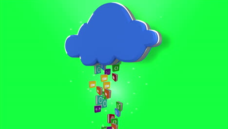 App-Symbole-Schweben-In-Die-Cloud