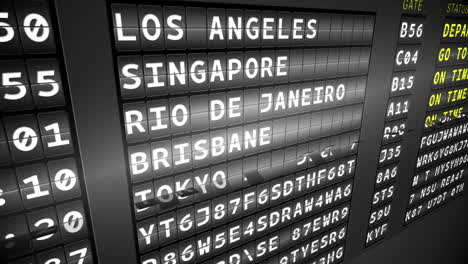 Black-departures-board-showing-on-time-flights
