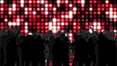 Nachtclub-Mit-Roter-Mosaik-Lichtwand-Und-Tanzender-Menge