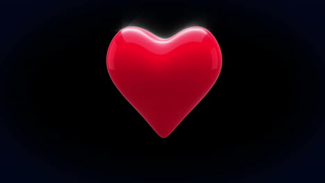 Red-heart-thumping-on-black-background