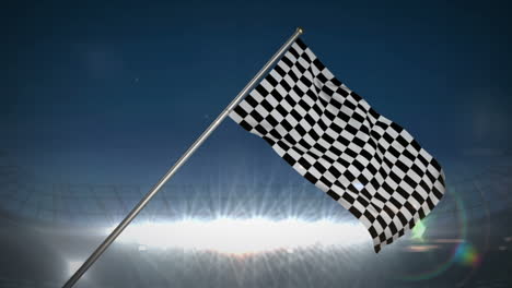 Checkered-flag-in-flashing-arena