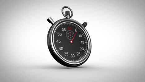 Stopwatch-timing-on-white-background