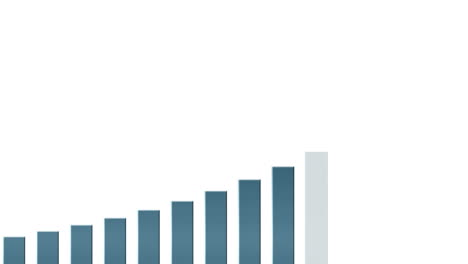 Blue-bar-chart-showing-growth-on-white-background