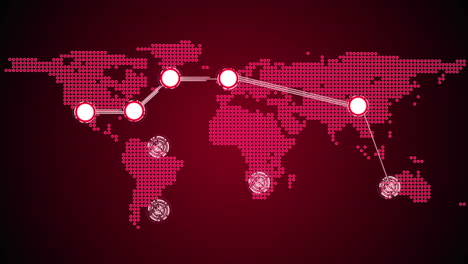 Thema-„Globale-Verbindungen“-In-Rot