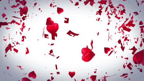 Red-heart-thumping-on-white-background