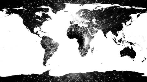 Mapa-Del-Mundo-Contra-El-Fondo-De-Estrellas-Brillantes