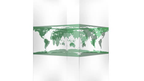 Transparent-block-showing-world-map-on-white-background