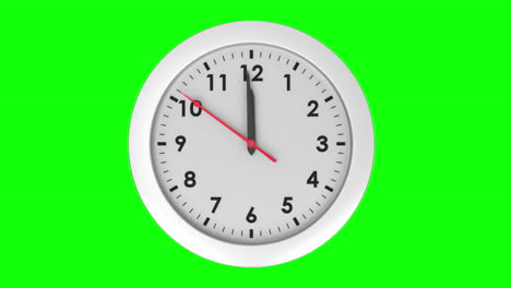 Reloj-Haciendo-Tictac-Sobre-Fondo-Verde