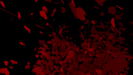 Red-hearts-falling-on-black-surface