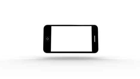Smartphone-Grafik-Bewegt-Sich-Auf-Weißem-Hintergrund