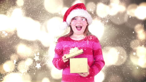 Festive-little-girl-opening-magical-christmas-gift