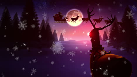 Seamless-christmas-scene-with-rudolph