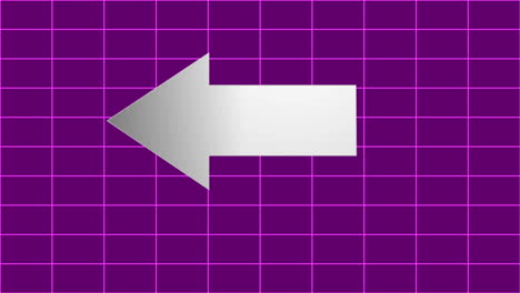 Arrow-pointing-and-spinning-on-grid-background