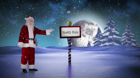 Santa-standing-in-the-north-pole