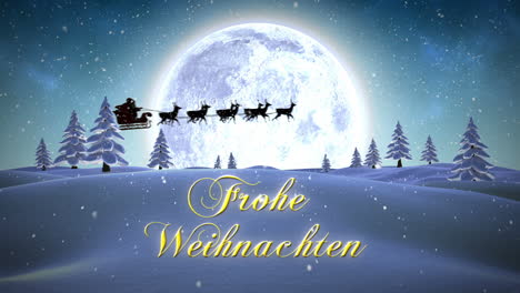 Frohe-Weihnachten-Message-With-Flying-Santa