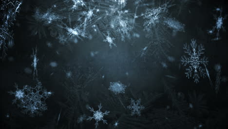 Seamless-snowflakes-falling-on-black