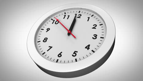 Clock-ticking-on-white-background