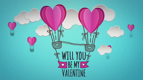 Happy-valentines-day-vector-with-heart-hot-air-balloons