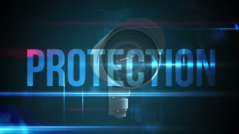 Cámara-CCTV-Con-Texto-De-Protección