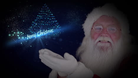 Santa-blowing-glitter-forming-christmas-greeting