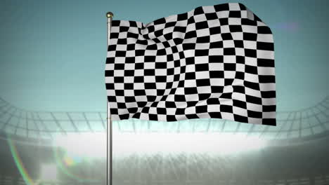 Checkered-flag-in-flashing-arena