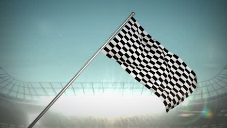 Checkered-flag-in-flashing-arena