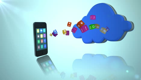 Smartphone-Kommuniziert-Mit-Der-Cloud
