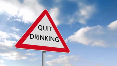Quit-drinking-sign-against-blue-sky-
