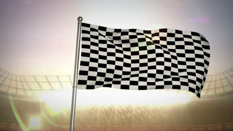 Checkered-flag-in-flashing-arena