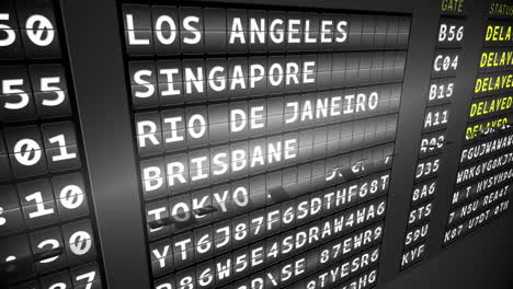 Black-departures-board-showing-delayed-flights