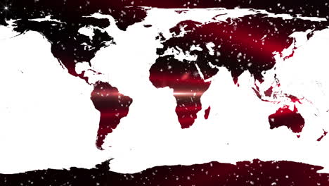 Weltkarte-Vor-Schimmerndem-Rosa-Hintergrund
