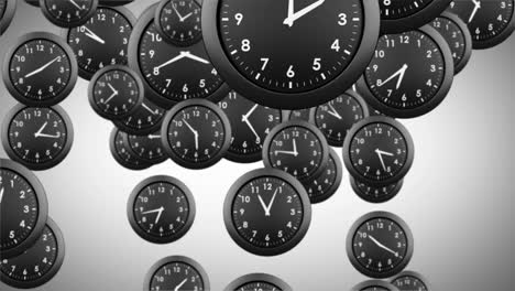 Falling-clocks-on-grey-background