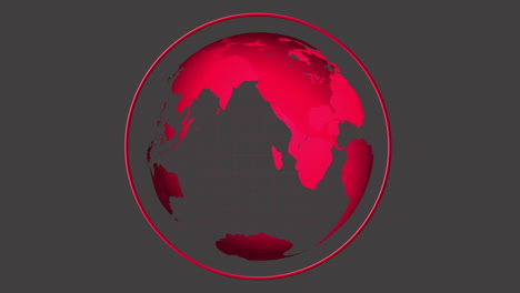 Roter-Globus-Dreht-Sich-Auf-Grauem-Hintergrund
