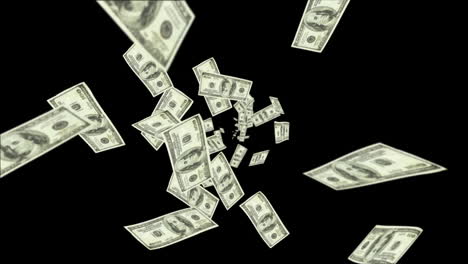 Dollar-bills-falling-over-black-background